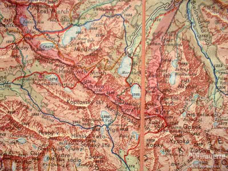 Mapa Vysokých Tater - prvorepubliková - foto 4