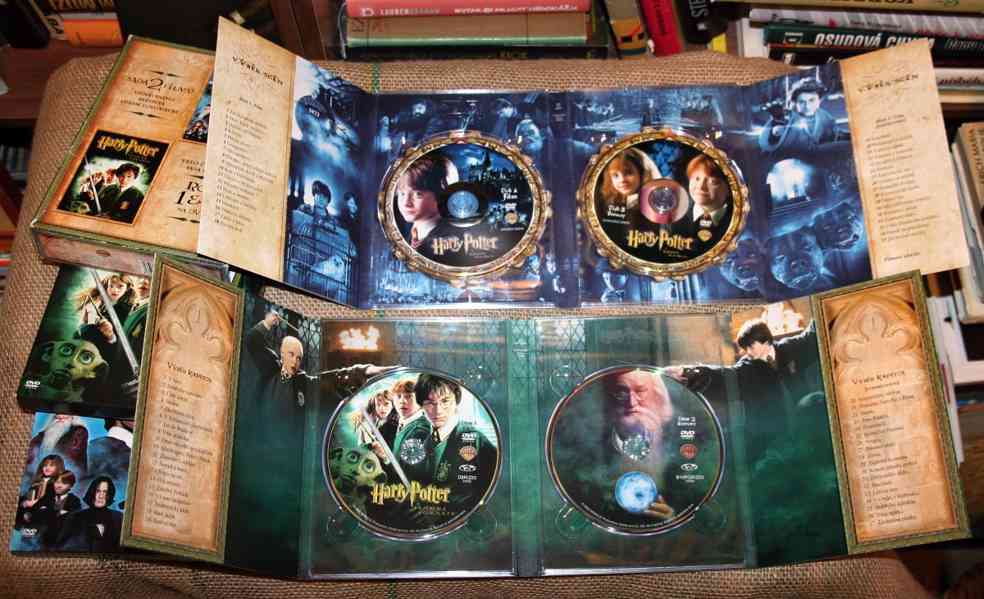 4x DVD - HARRY POTTER - sada 2 filmů - NESEHNATELNÉ !!! - foto 5