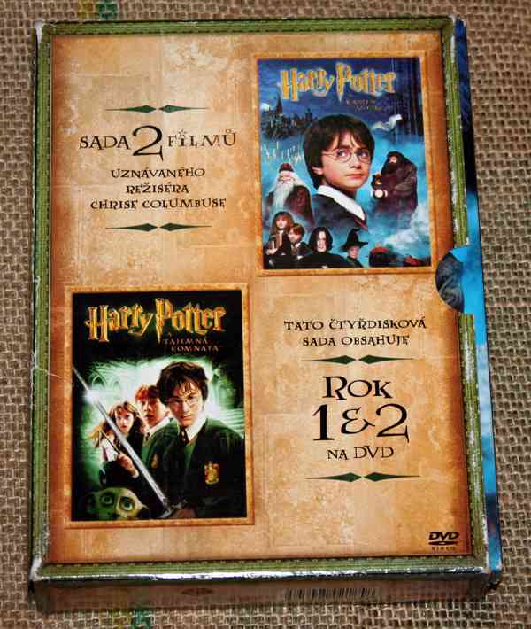 4x DVD - HARRY POTTER - sada 2 filmů - NESEHNATELNÉ !!! - foto 1