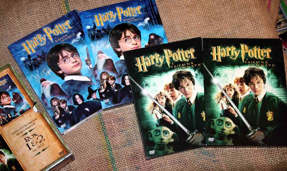 4x DVD - HARRY POTTER - sada 2 filmů - NESEHNATELNÉ !!! - foto 3