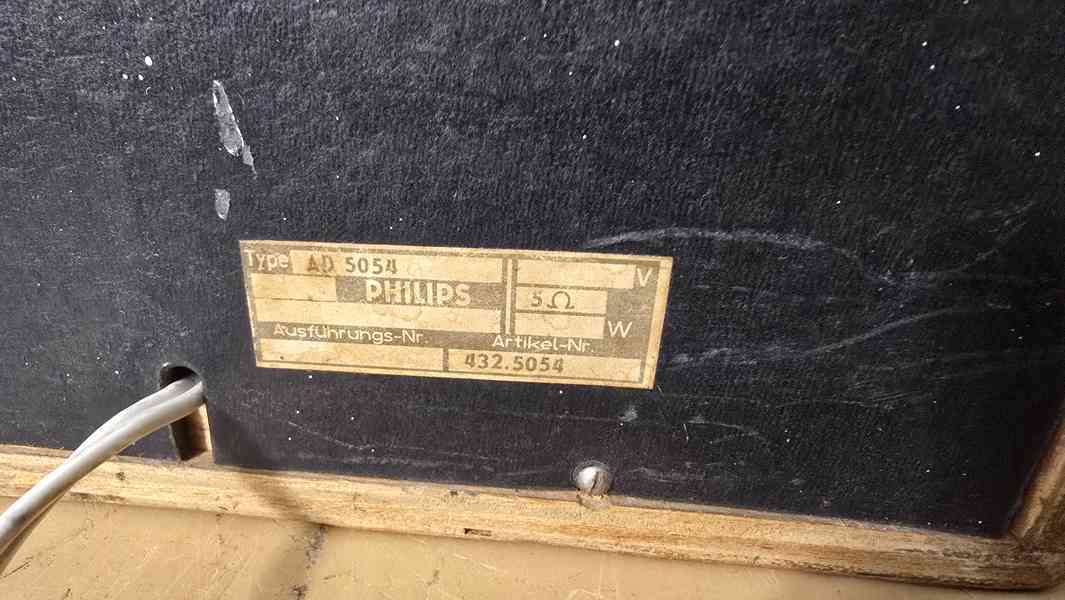 PHILIPS AD 5054 krásné unikátní reprosoustavy r. 1963 - foto 5