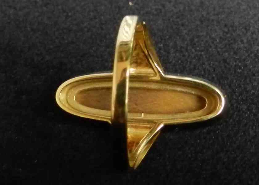 Sada zlatých šperků s Tygřím okem v Art deco stylu . - foto 9