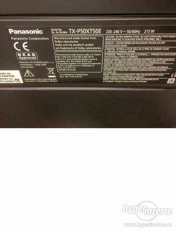 Panasonic TX P50XT50E - foto 3