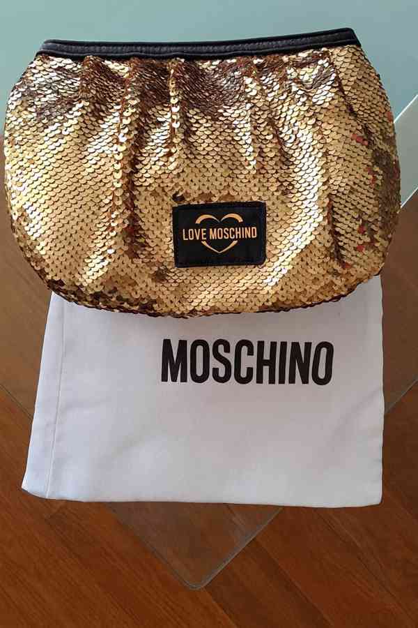 Zlatá flitrová kabelka Love Moschino  - foto 3