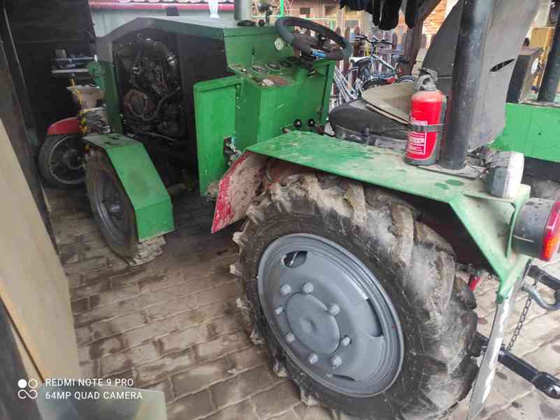 Traktor domácí výroby, pluh, kultivátor - foto 3