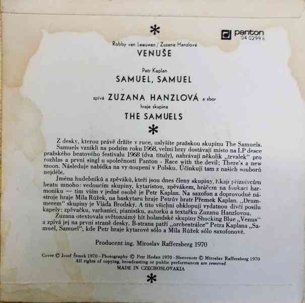 The Samuels - Venuše Samuel, Samuel (SP) - foto 2