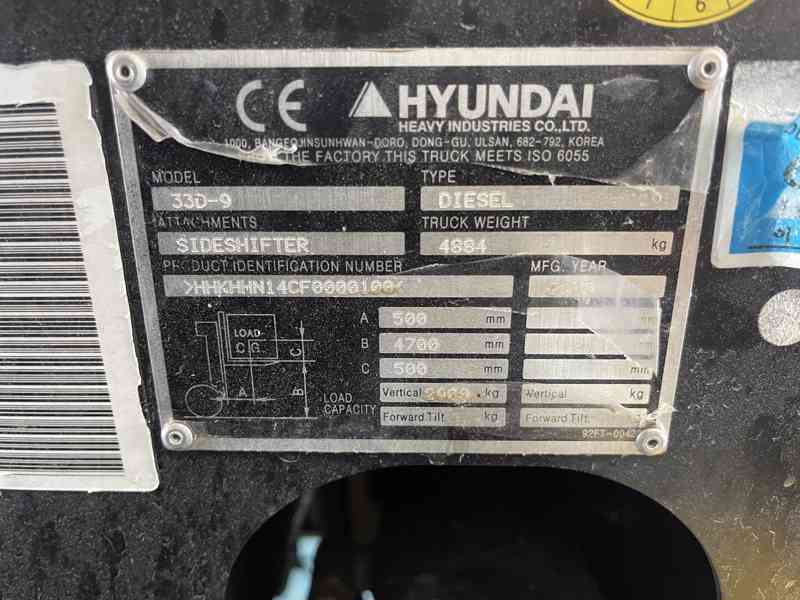 Hyundai 33D-9, Triplex 4,7, SE, IBP, vysokozdvižný, rok 2017 - foto 4