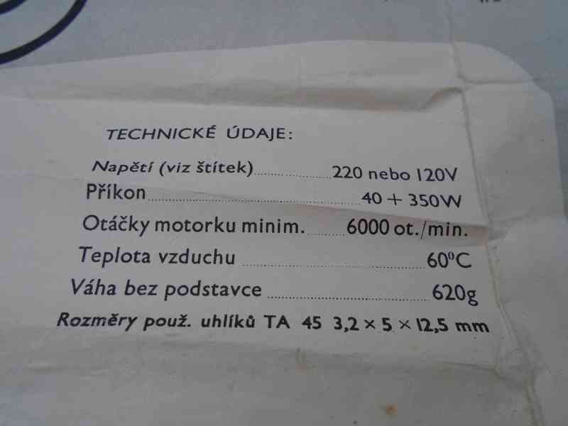 Retro fén EM 521 Novoborské strojírny rarita jako nový top - foto 19
