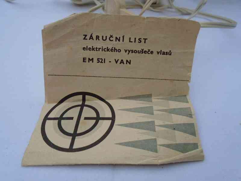 Retro fén EM 521 Novoborské strojírny rarita jako nový top - foto 16