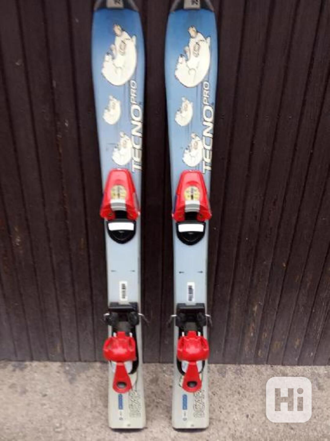 SET - Dětské lyže Tecno 80cm a přezkáče Munari - foto 1
