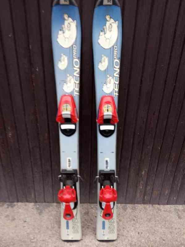 SET - Dětské lyže Tecno 80cm a přezkáče Munari