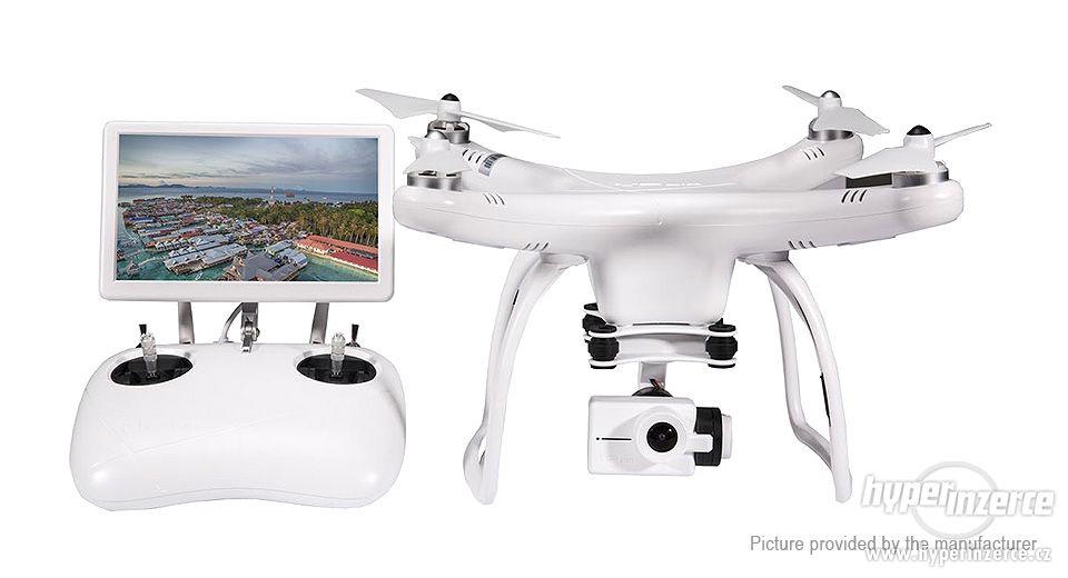 dron 2K kamera gimbal profesionální GPS FPV + vrtule, batoh - foto 1