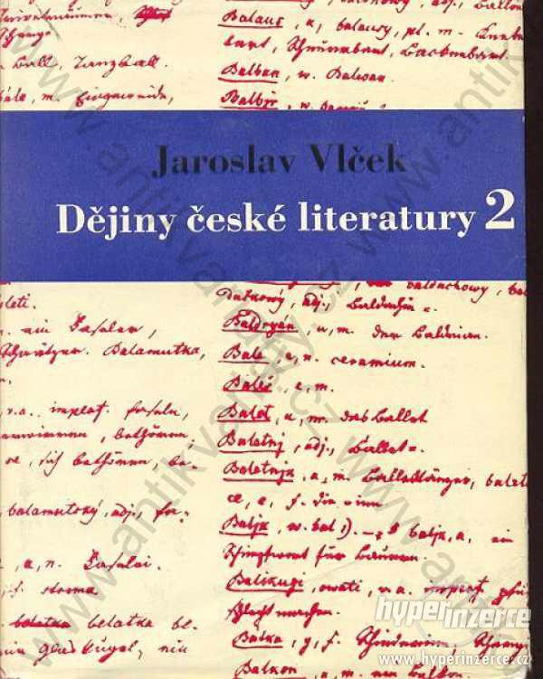 Dějiny české literatury II. Jaroslav Vlček 1960 - foto 1