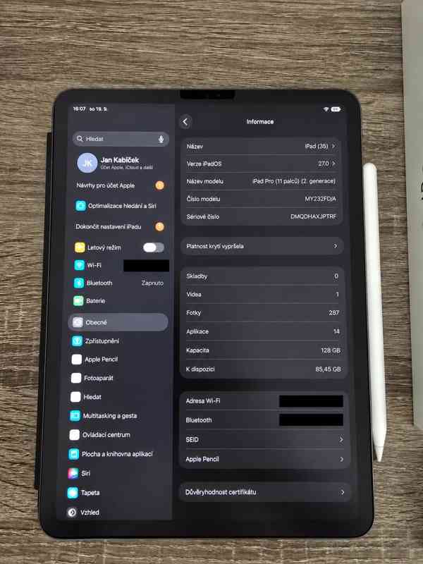 Apple iPad Pro 11" (2020) 128GB + Apple Pencil 2 + Obal - foto 2