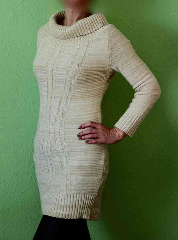 Melírovaný dlouhý svetr Parisian M-L - foto 4