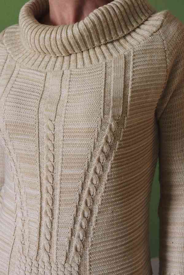 Melírovaný dlouhý svetr Parisian M-L - foto 2