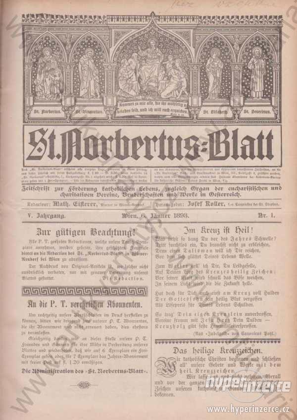 St. Norbertus-Blatt M. Eisterer V. Jahrgang 1893 - foto 1