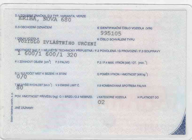 Chata na kolech. Eriba 680, nová STK. Odvoz možný. - foto 18