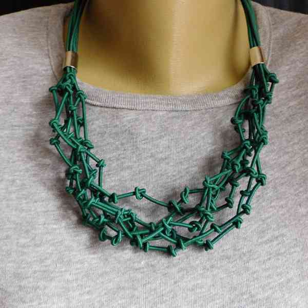 Náhrdelník součkový zelený - foto 5