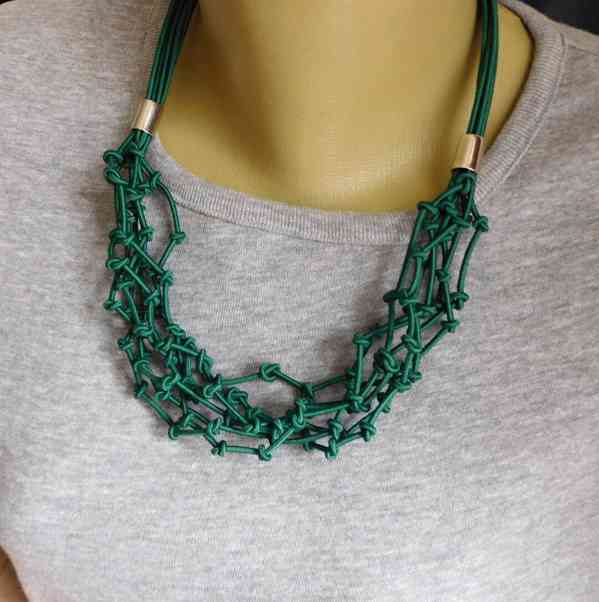 Náhrdelník součkový zelený - foto 3