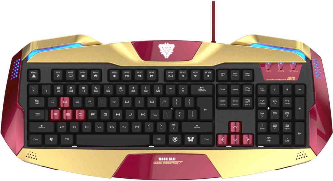 Klávesnice E-Blue Iron Man, US (EKM707GOUS-EU) - foto 3
