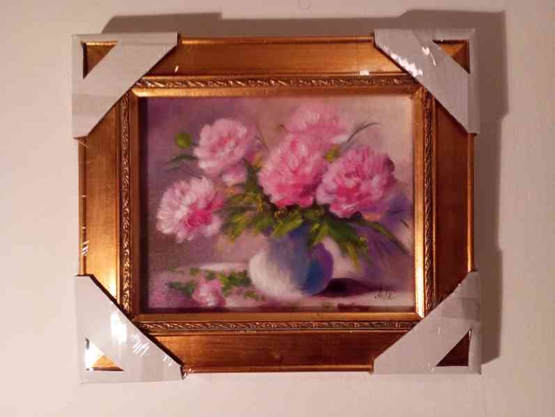Olejomalba na plátně - zdobený rám 310x260mm - 36 -  - foto 2