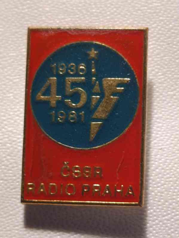 Sada pěti sběratelských odznaků Radio Praha ČSSR 45.výročí - foto 3