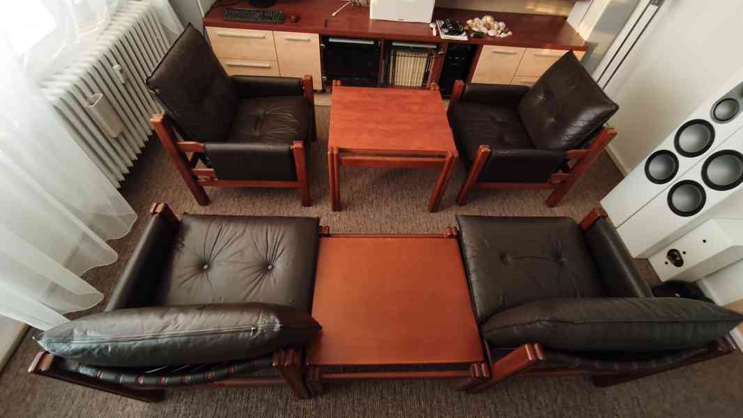 Prodám koženou sedačku z 90tek, prosím čtěte pozorně - foto 3