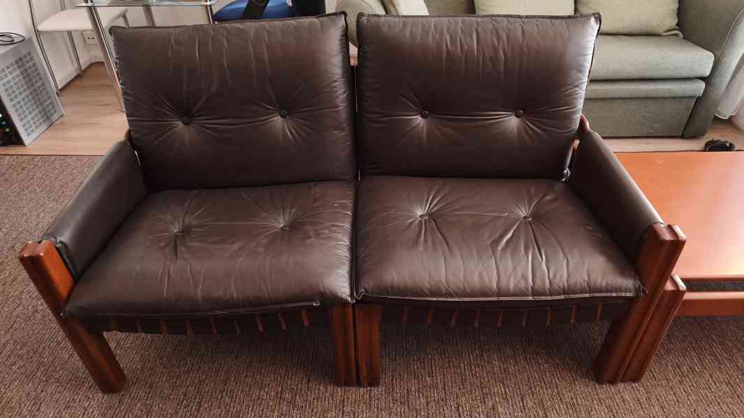 Prodám koženou sedačku z 90tek, prosím čtěte pozorně - foto 5