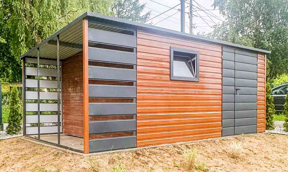  Zahradní domek 4x2,5m +  přístřešek 1m - Okno -  TS703 - foto 3