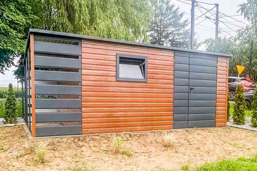  Zahradní domek 4x2,5m +  přístřešek 1m - Okno -  TS703 - foto 2