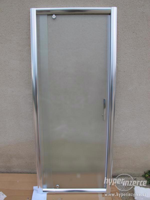 Sprchové dveře 78-86x185 cm chrom, matné sklo - foto 1