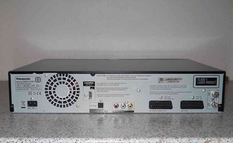 ⚠️ VHS-HDD-DVD rekordér Panasonic DMR EX99 - foto 7