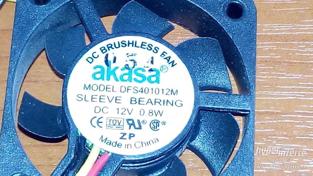 AKASA ventilátor 40x40x10 mm 3pin konektor - nový - foto 3