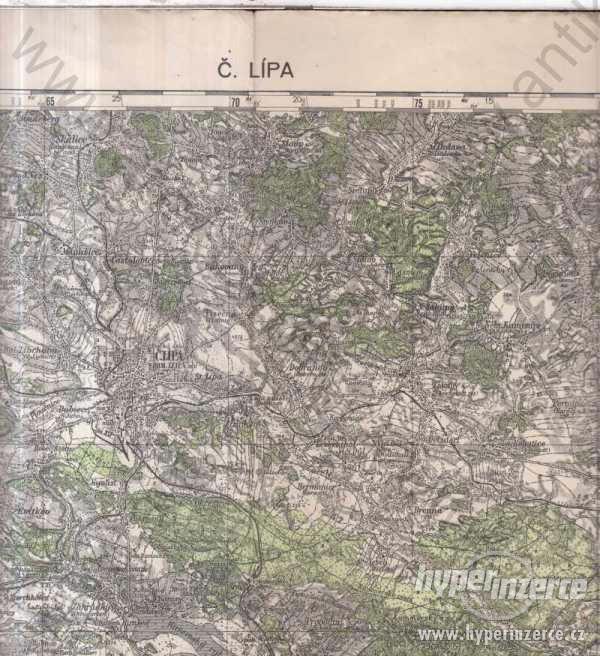 Česká lípa Měřítko 1 : 75 000 mapa - foto 1