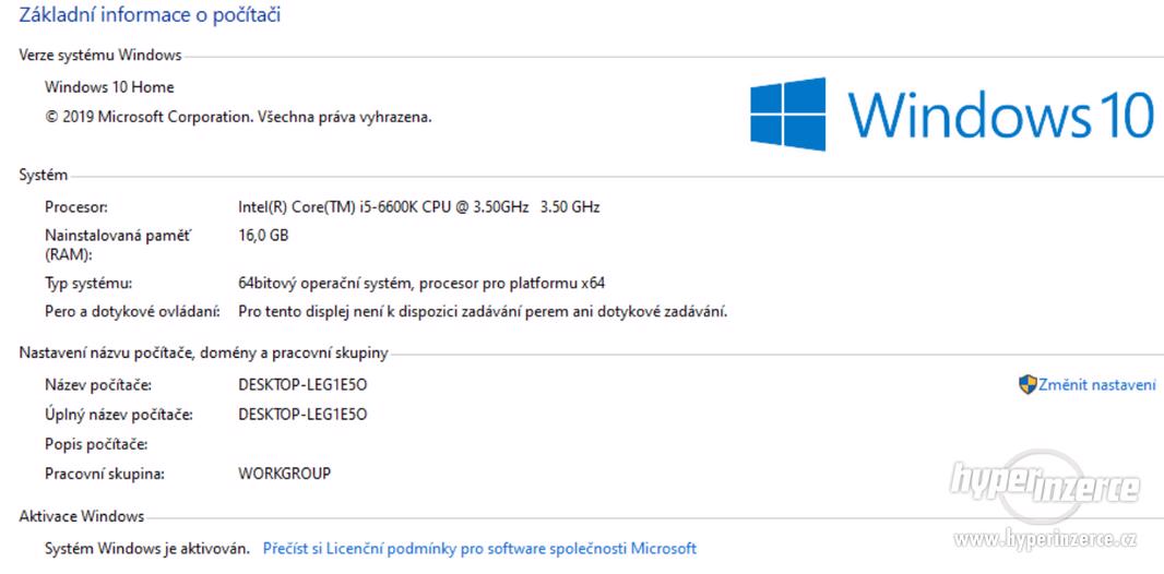 Herní počítač i5 6600 K - foto 6