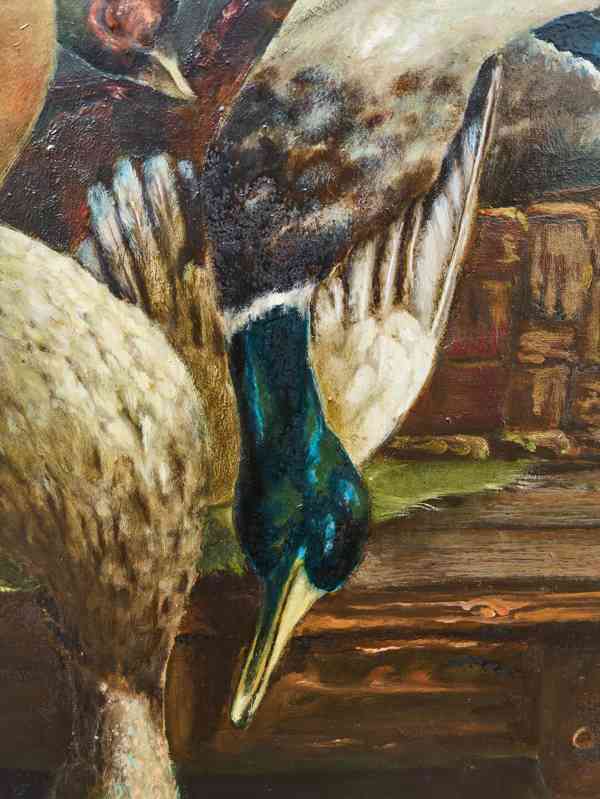 Lovecké zátiší. Olej. D. Huyvetter - foto 5