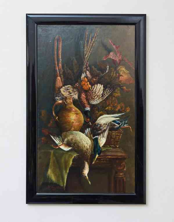 Lovecké zátiší. Olej. D. Huyvetter - foto 3