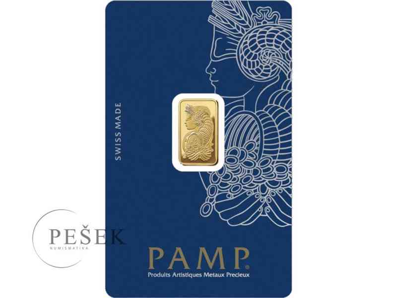 Zlatý investiční slitek PAMP (2,5g, Au 999,9/1000) - foto 1