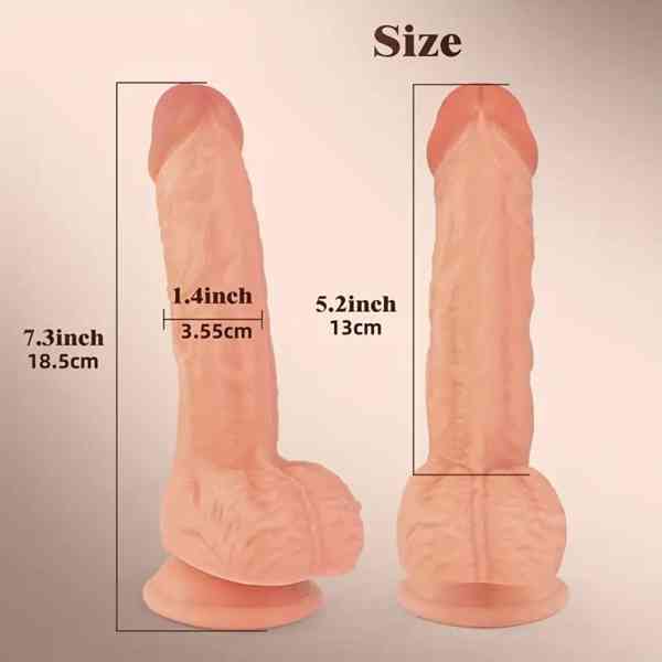 Realistický DILDO & Masturbátor – 18,5 cm - foto 3