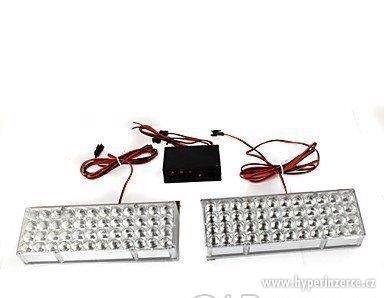 Stroboskopy LED oranžové na pevné uchycení 2x48 LED - foto 2