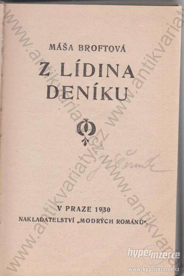 Z Lídina deníku Máša Broftová 1930 - foto 1