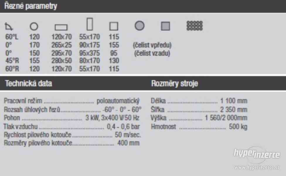 NOVÁ - BOMAR kotoučová pila na hliník AL 500 SEMI-AUTOMATIC - foto 4