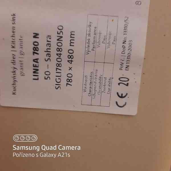 Granitový dřez  linea 780N - foto 4