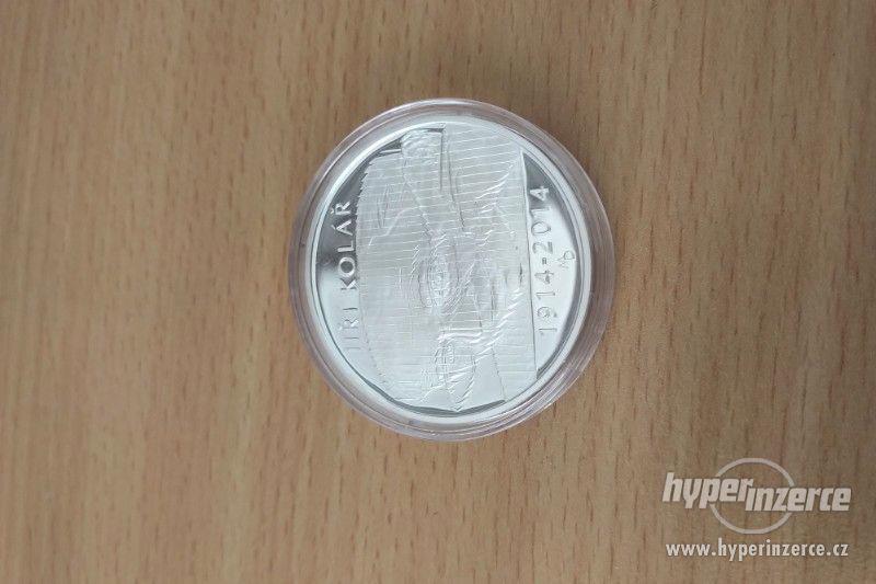 Pamětní stříbrná minci vydanou k 100.výročí nar. Jiří Kolář - foto 1