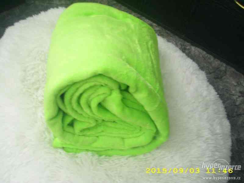 nová zelena deka mikrovlákno - foto 1