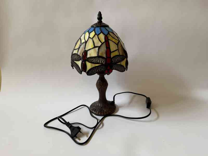Tiffany stolní lampa - vážky vitráž 37 cm - foto 6