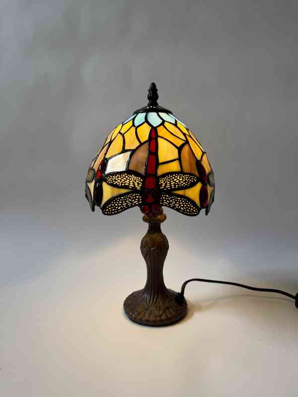Tiffany stolní lampa - vážky vitráž 37 cm