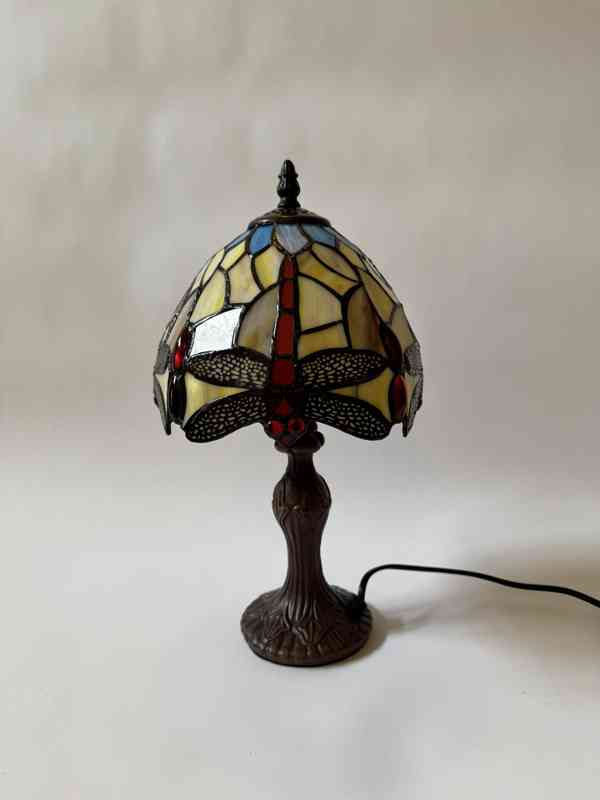 Tiffany stolní lampa - vážky vitráž 37 cm - foto 2