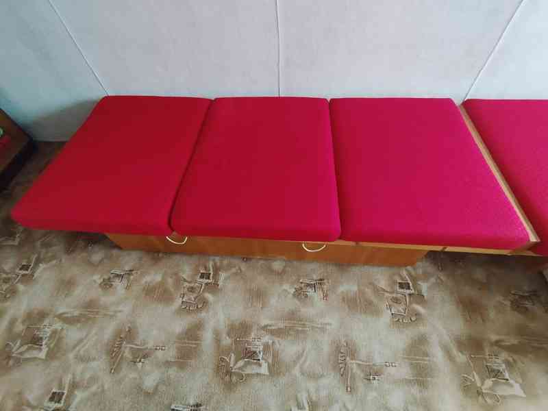 Válendy  s úložným prostorem 2 kusy +matrace z molitanu. - foto 2